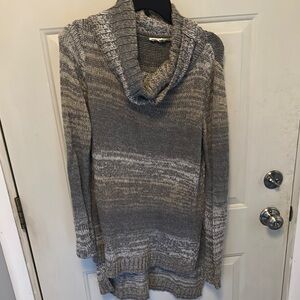 Gray Cowl Neck Sweater